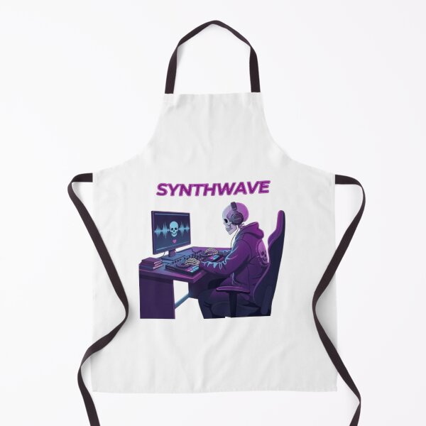 Item preview, Synthwave DJ Skeleton Music Producer designed and sold by Northern Glow Art.
