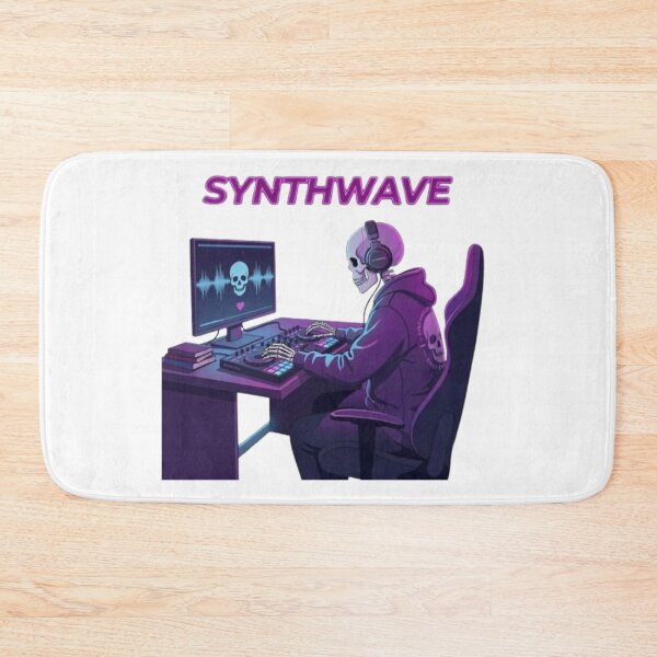 Item preview, Synthwave DJ Skeleton Music Producer designed and sold by Northern Glow Art.