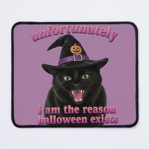 Item preview, Funny Black Cat Halloween Witch Hat Unfortunate Cat designed and sold by BoringClothes .
