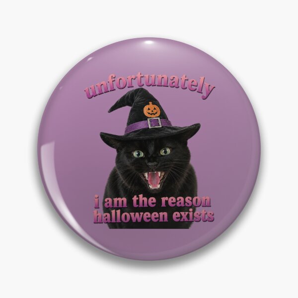 Item preview, Funny Black Cat Halloween Witch Hat Unfortunate Cat designed and sold by BoringClothes .
