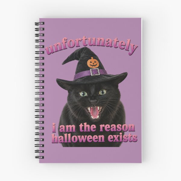 Item preview, Funny Black Cat Halloween Witch Hat Unfortunate Cat designed and sold by BoringClothes .
