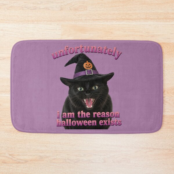 Item preview, Funny Black Cat Halloween Witch Hat Unfortunate Cat designed and sold by BoringClothes .
