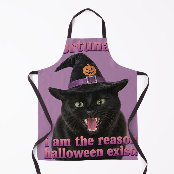 Item preview, Funny Black Cat Halloween Witch Hat Unfortunate Cat designed and sold by BoringClothes .