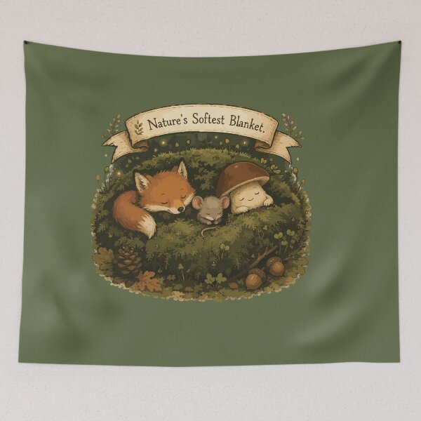 Item preview, Nature's Softest Blanket Cozy Moss Forest designed and sold by SimplePoDesign.