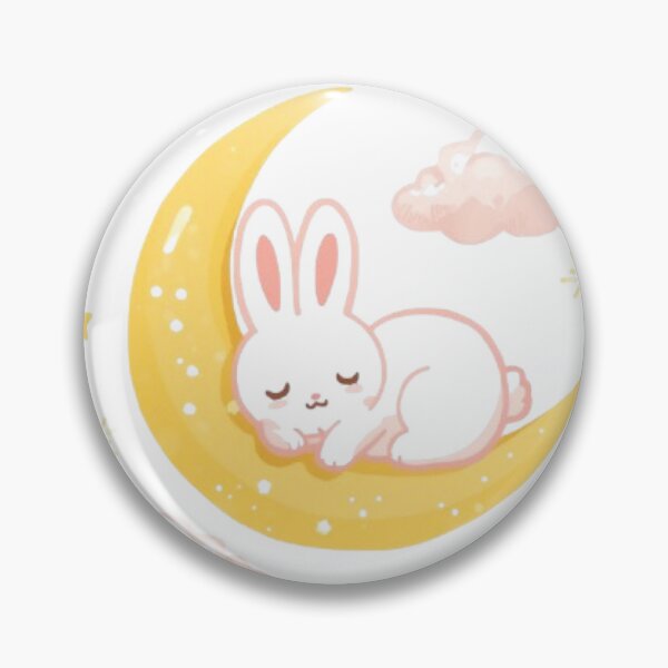 Item preview, Dreamy Moon Bunny Sticker | Adorable Kawaii Night Sky Design designed and sold by Stylestickers55.
