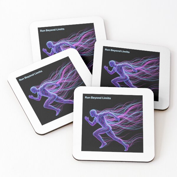 Item preview, Run Beyond Limits Neon Running Design designed and sold by RunningWhiskers.