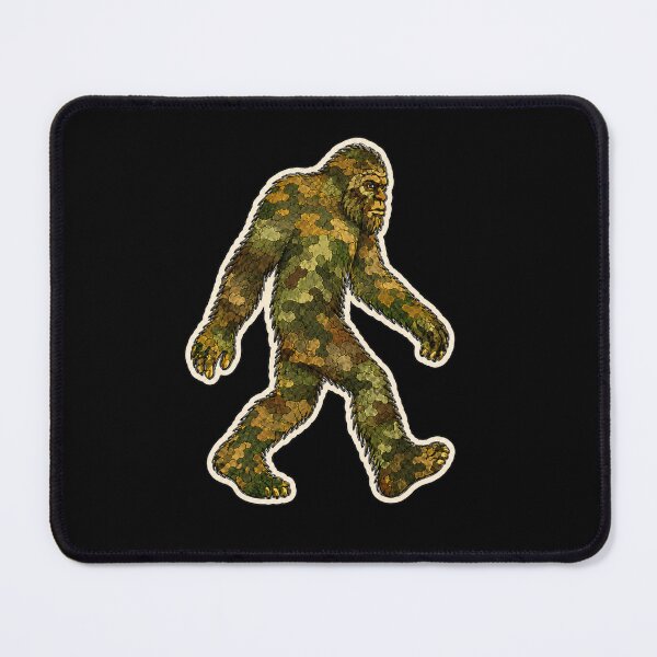 Item preview, Woodland Camouflage Bigfoot Sasquatch Cryptid Design designed and sold by Swanny's Custom T-shirt and Gift Designs.