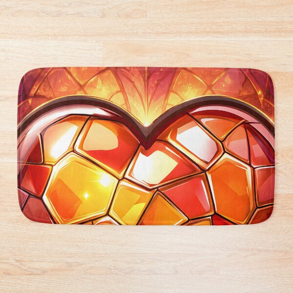 Item preview, Hearts 19 - Stained Glass Flaming Heart Art designed and sold by NikaNavi.