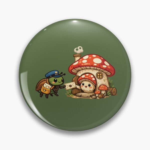 Item preview, Cute Beetle Mail Carrier Mushroom House designed and sold by SimplePoDesign.