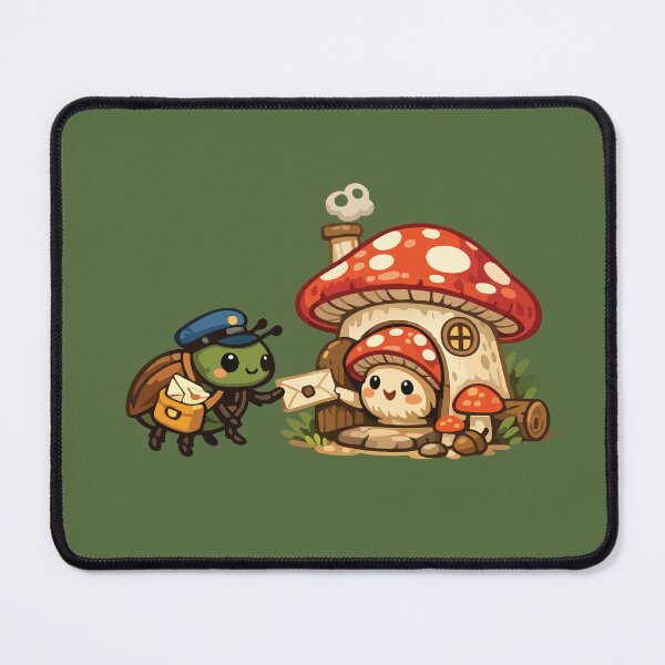 Item preview, Cute Beetle Mail Carrier Mushroom House designed and sold by SimplePoDesign.