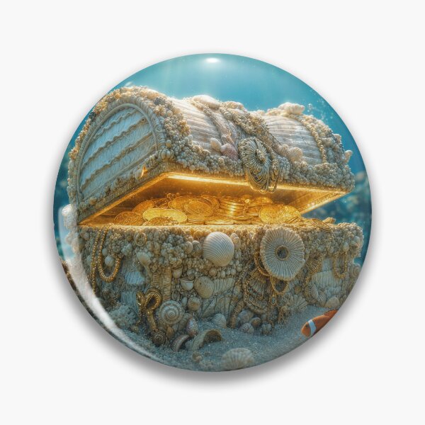 Item preview, Ocean Treasure Chest Made Out of Seashells designed and sold by Maria Dryfhout.