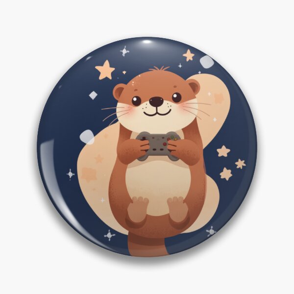 Item preview, Playful Sea Otter Gaming Controller Kawaii Cute Animal T-Shirt designed and sold by WrongGift.