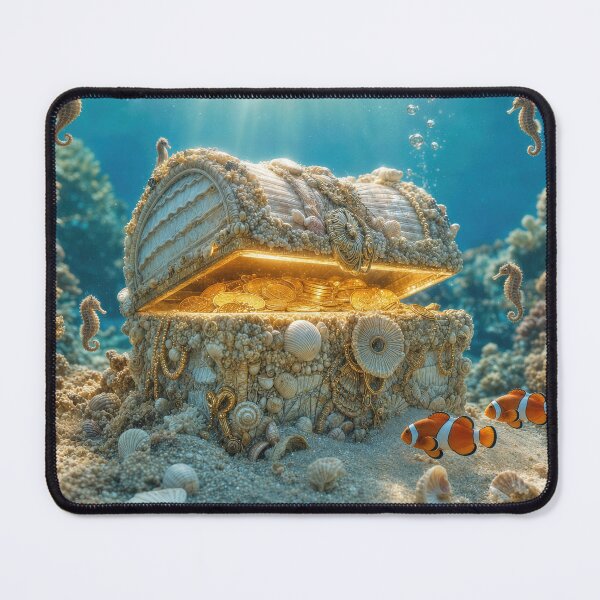 Item preview, Ocean Treasure Chest Made Out of Seashells designed and sold by Maria Dryfhout.