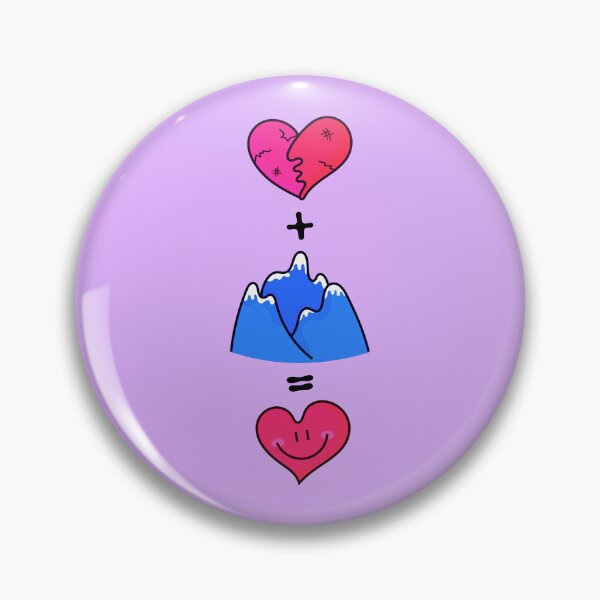 Item preview, A blue broken heart + Mountain = A happy heart designed and sold by DibujandoPorfa.