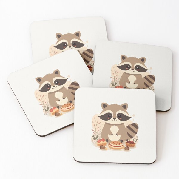 Item preview, Cute Raccoon Surrounded by Pastries Food Kawaii T-Shirt designed and sold by WrongGift.