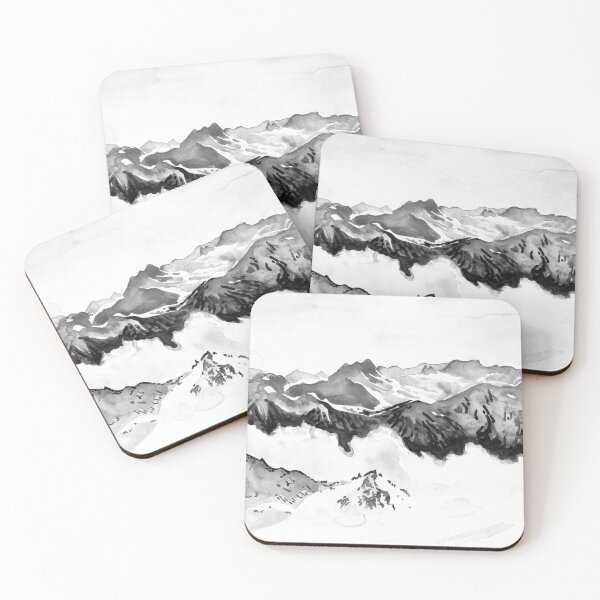 Item preview, Black and white mountains - At the summit of Courchevel - 3 Valleys designed and sold by Anais-Mrn.