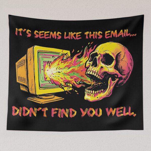 Item preview, Funny Corporate Email Humor Sarcastic Skeleton Retro Computer designed and sold by BHP Studio.