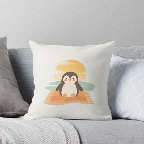Item preview, Happy Penguin Beach Towel Sunny Day Kawaii Cute T-Shirt designed and sold by WrongGift.