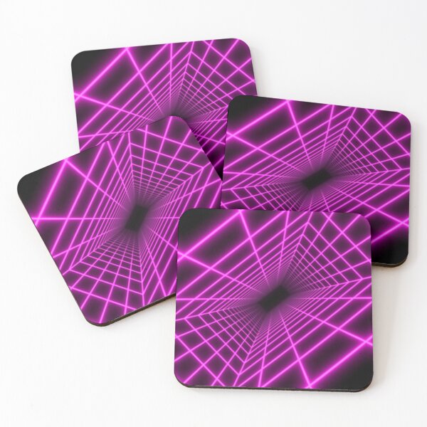 Item preview, Magenta Glow Rectangular Wireframe Tunnel designed and sold by Electric Shock!! Design.
