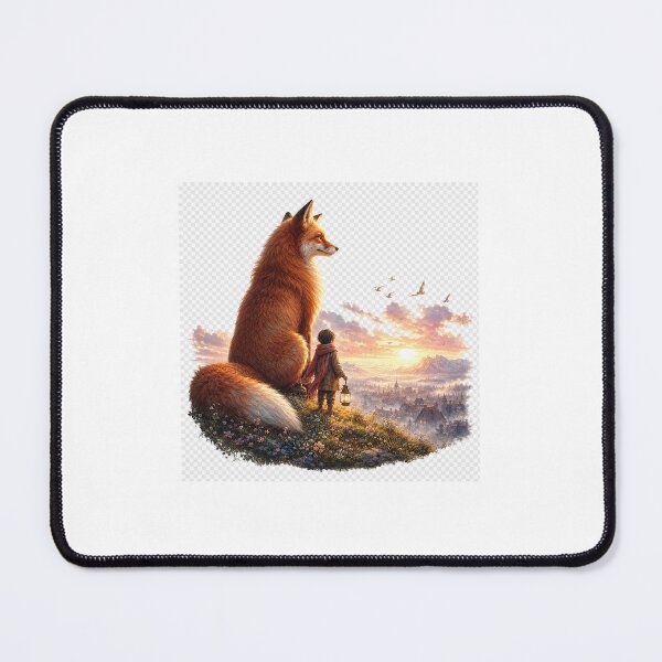 Item preview, The Fox Who Guards the Dawn Dreamy Fantasy Illustration designed and sold by TaiwoDesigns.