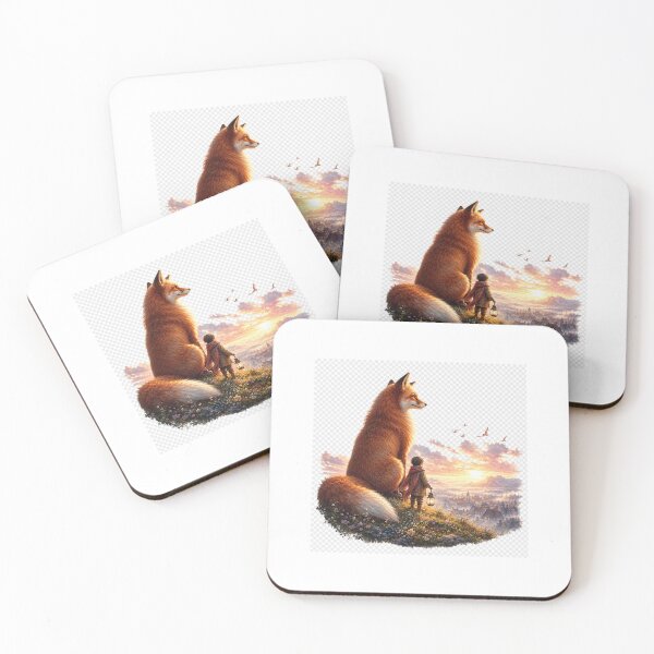 Item preview, The Fox Who Guards the Dawn Dreamy Fantasy Illustration designed and sold by TaiwoDesigns.