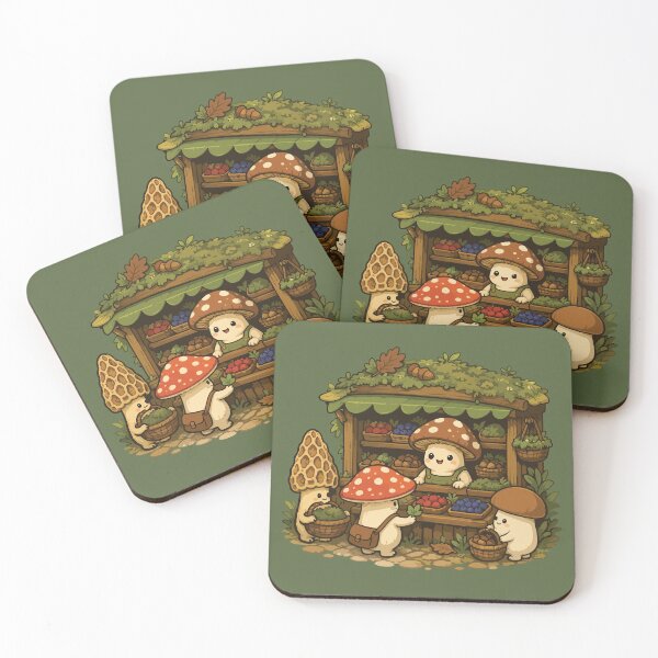 Item preview, Cute Mushroom Farmers Market Cottagecore designed and sold by SimplePoDesign.