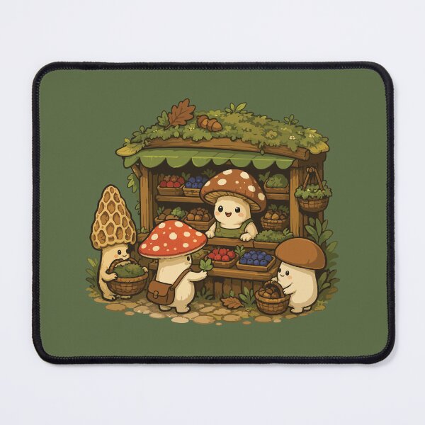 Item preview, Cute Mushroom Farmers Market Cottagecore designed and sold by SimplePoDesign.