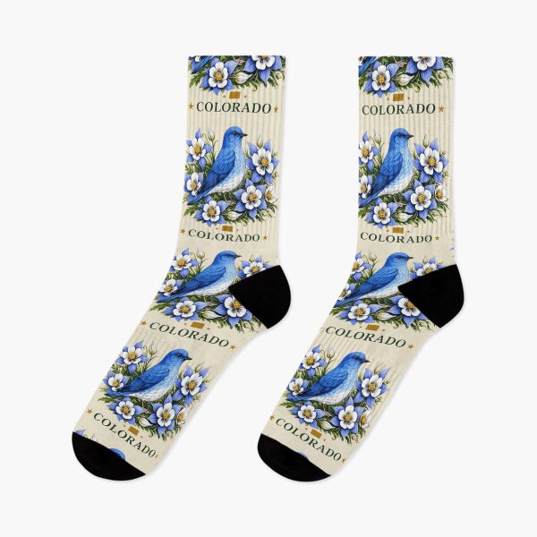 Item preview, Colorado Bluebird & Columbine Homage designed and sold by The-Drip-Studio.