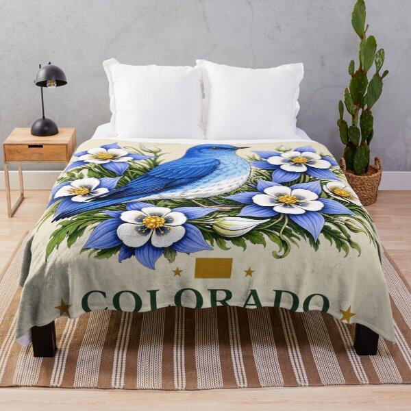 Item preview, Colorado Bluebird & Columbine Homage designed and sold by The-Drip-Studio.