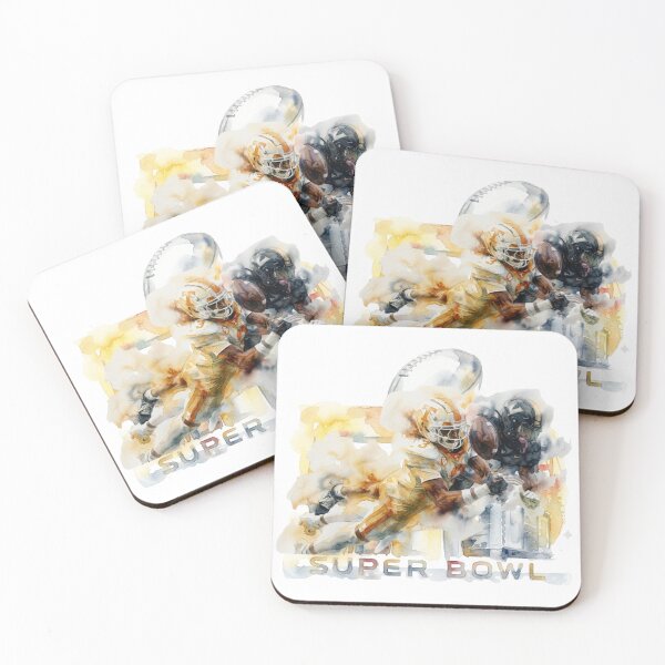 Item preview, Dynamic American Football Watercolor Super Bowl Art designed and sold by cucuzeus.