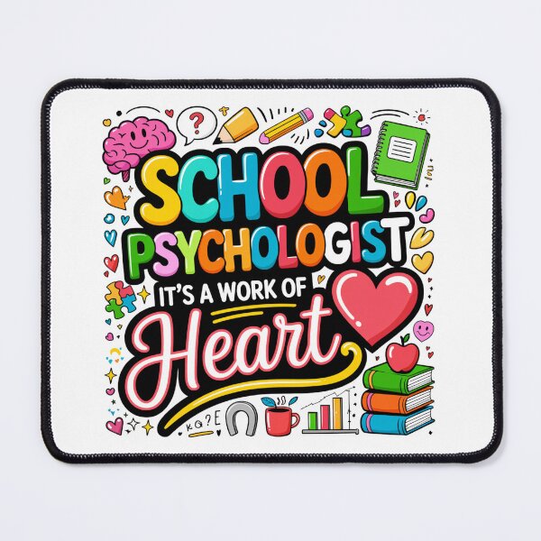 Item preview, School Psychologist It's A Work of Heart Psych Appreciation designed and sold by ZACK ART.