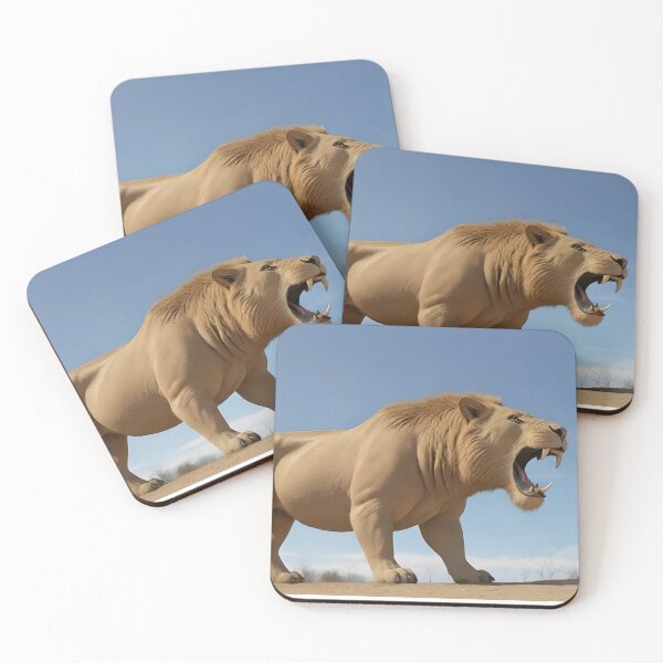 Item preview, Majestic Roaring White Lion | Powerful Wildlife Animal Art Design designed and sold by Bhaskar Digital Art.