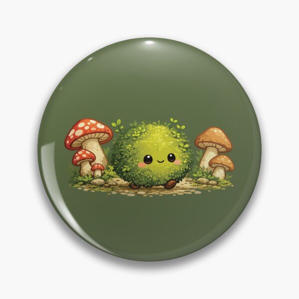 Item preview, Cute Kawaii Moss Ball Forest Spirit designed and sold by SimplePoDesign.
