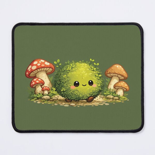 Item preview, Cute Kawaii Moss Ball Forest Spirit designed and sold by SimplePoDesign.