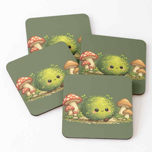 Item preview, Cute Kawaii Moss Ball Forest Spirit designed and sold by SimplePoDesign.