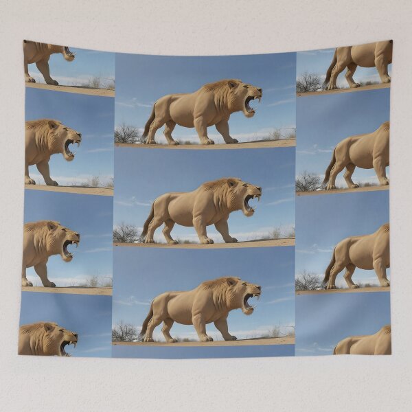 Item preview, Majestic Roaring White Lion | Powerful Wildlife Animal Art Design designed and sold by Bhaskar Digital Art.