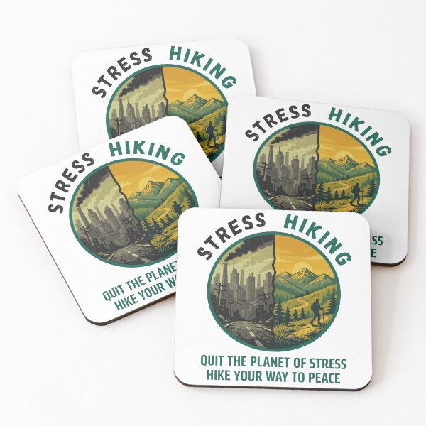 Item preview, Stress Hiking Shirt Design - Quit The Planet Of Stress Hike Your Way To Peace designed and sold by GabeMountainArt.