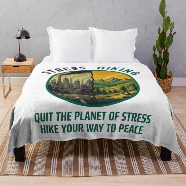 Item preview, Stress Hiking Shirt Design - Quit The Planet Of Stress Hike Your Way To Peace designed and sold by GabeMountainArt.