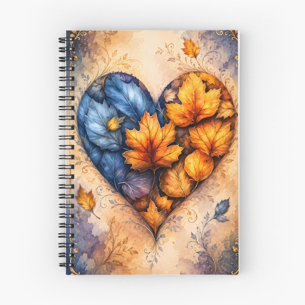 Item preview, Hearts 20 - Autumn Heart of Yellow and Blue Leaves designed and sold by NikaNavi.