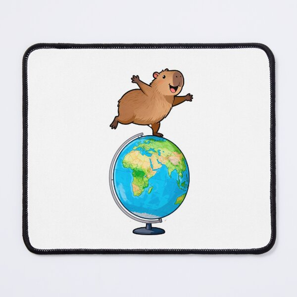 Item preview, Cute Capybara Riding a Classroom Globe | Back to School Sticker designed and sold by OksArtStudio.