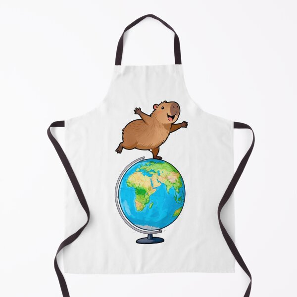 Item preview, Cute Capybara Riding a Classroom Globe | Back to School Sticker designed and sold by OksArtStudio.