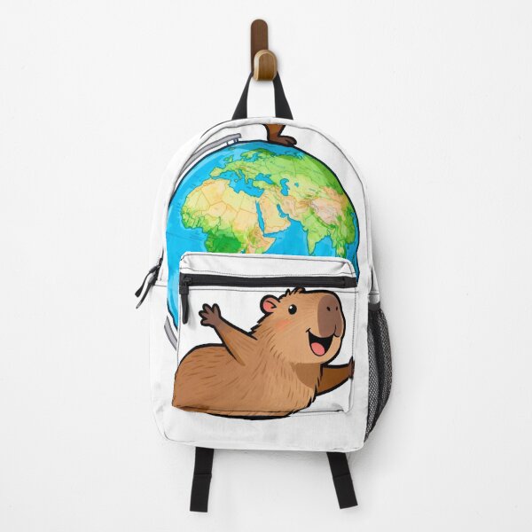 Item preview, Cute Capybara Riding a Classroom Globe | Back to School Sticker designed and sold by OksArtStudio.