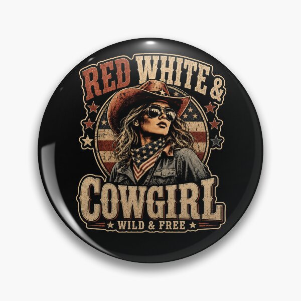 Item preview, Red White & Cowgirl Wild And Free – Patriotic Western Cowgirl Country Design designed and sold by PosiMCreations.