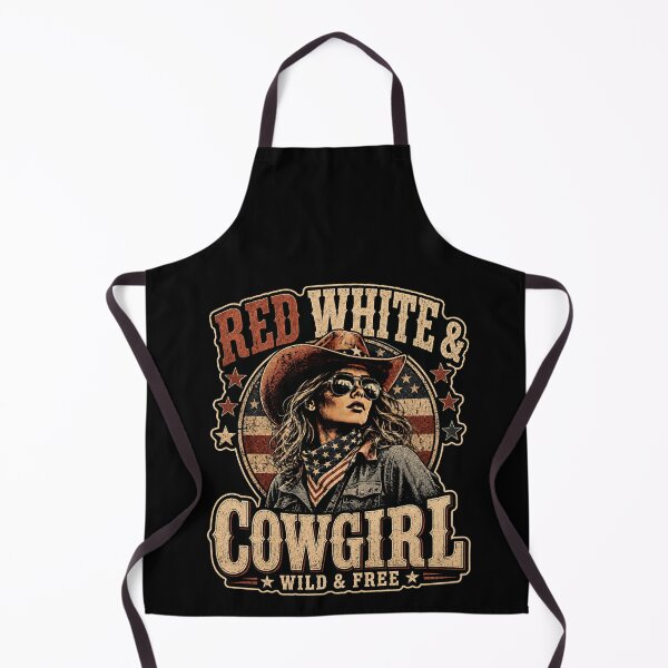Item preview, Red White & Cowgirl Wild And Free – Patriotic Western Cowgirl Country Design designed and sold by PosiMCreations.