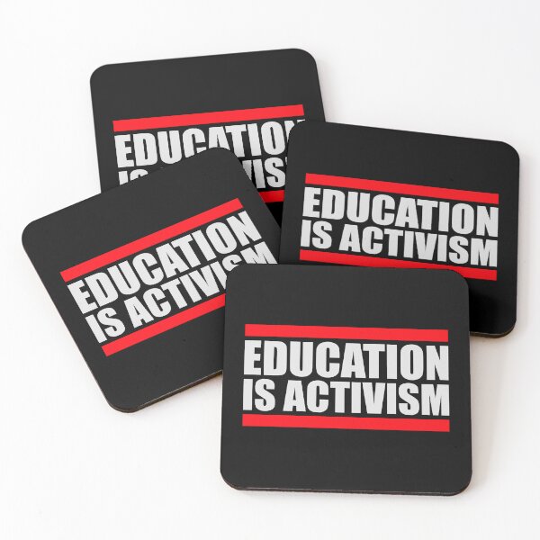 Item preview, Education Is Activism Bold Statement Teacher Quote designed and sold by shirt-o-mat.