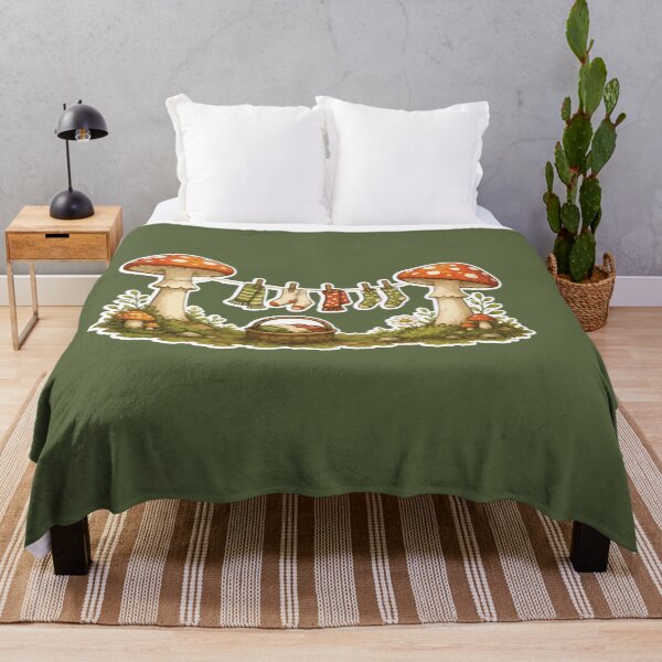 Item preview, Cozy Mushroom Laundry Day Sticker Cottagecore Forest designed and sold by SimplePoDesign.