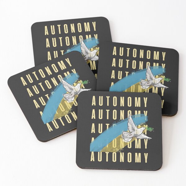 Item preview, Autonomy Peace Dove Abstract Yellow Blue Art designed and sold by EchoPrint Co..