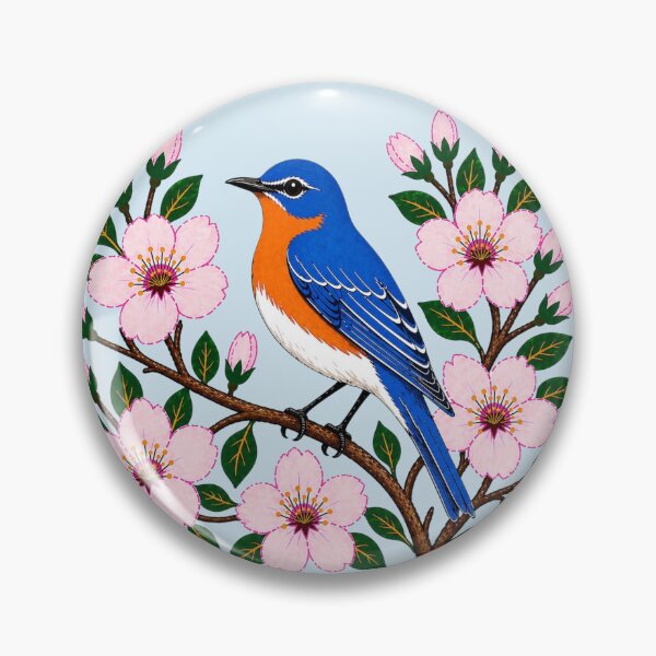 Item preview, Missouri Bluebird & Hawthorn Blossom Homage designed and sold by The-Drip-Studio.