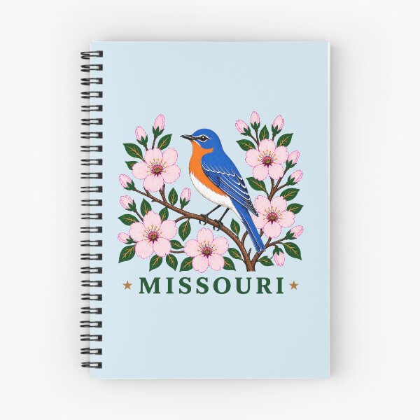 Item preview, Missouri Bluebird & Hawthorn Blossom Homage designed and sold by The-Drip-Studio.