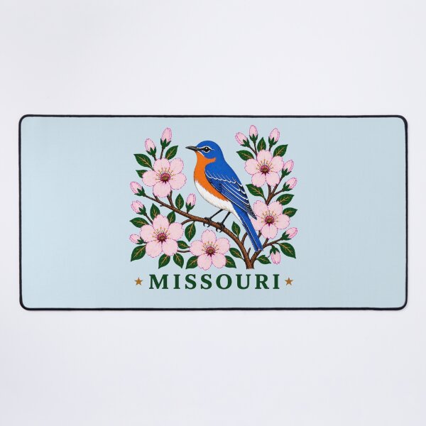 Item preview, Missouri Bluebird & Hawthorn Blossom Homage designed and sold by The-Drip-Studio.